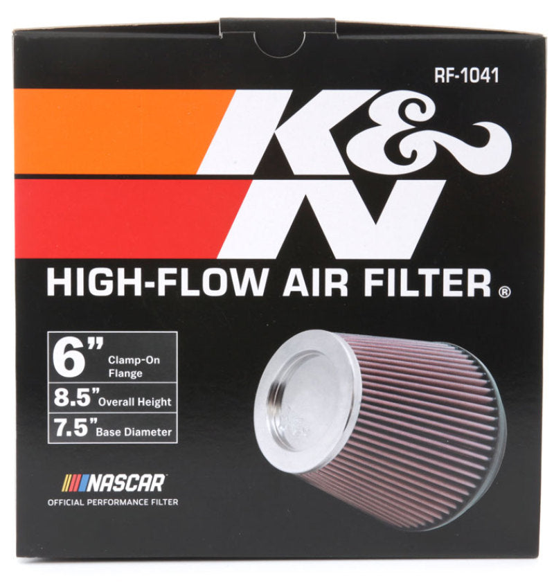 K&N Round Tapered Universal Air Filter 6 inch Flange 7 - RF-1041