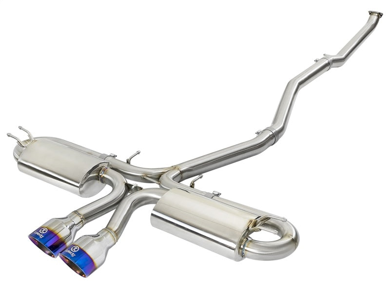 aFe Takeda 3in 304 SS Cat-Back Exhaust System w/ Blue - 49-36618-L