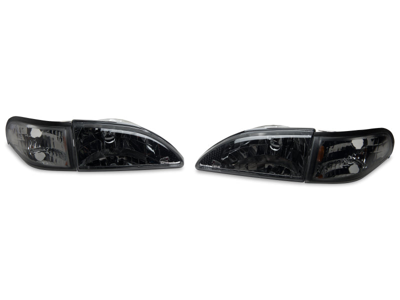 Raxiom 94-98 Mustang Axial Series Cobra Style Headlights- Black Housing - 49050