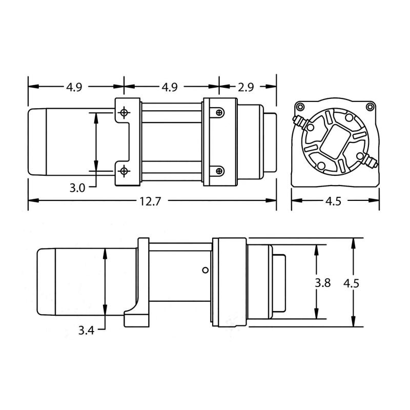 Superwinch 3500 LBS 12V DC 7/32 in x 32 ft - 1135260