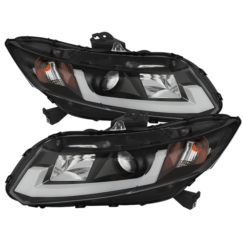 Spyder 12-14 Honda Civic (Excl. 2014 Coupe) Projector Headlights Lgtbr - 5076519