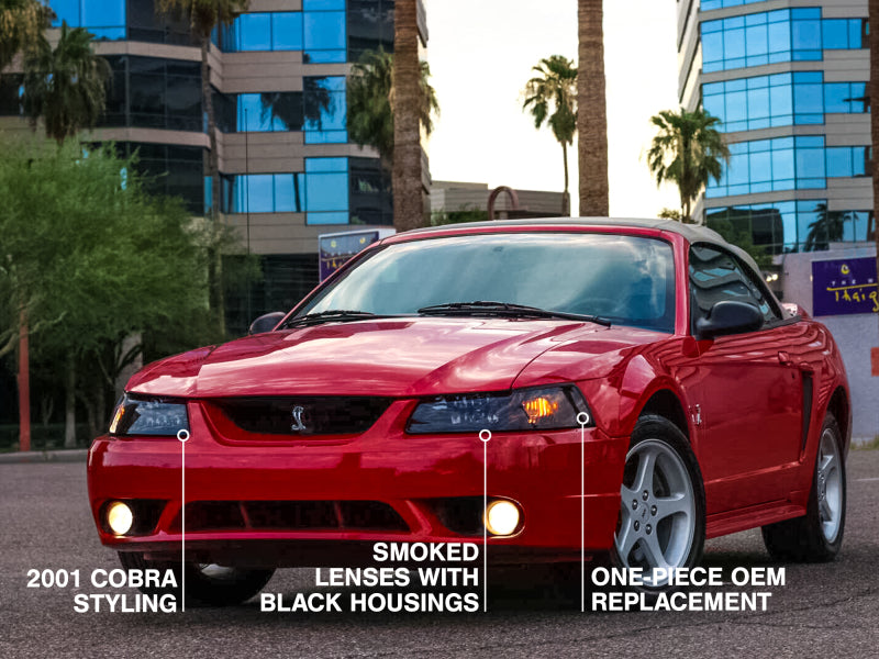 Raxiom 99-04 Ford Mustang Axial Series OE Style Headlights- Black - 49110