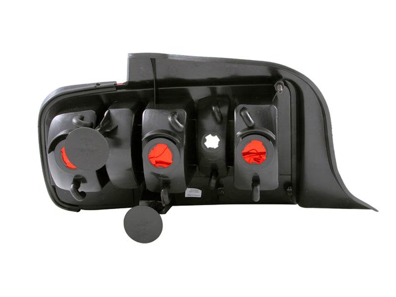ANZO 2005-2009 Ford Mustang Taillights Red/Clear - 2010 Style - 221166