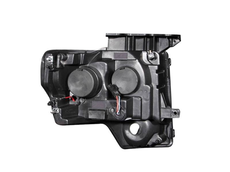 ANZO 2009-2014 Ford F-150 Projector Headlights w/ U-Bar Black - 111263