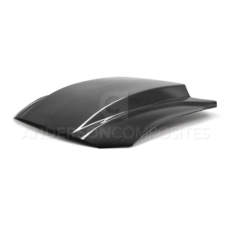 Anderson Composites 2018 Ford Mustang Double Sided Type-CJ 4in Carbon - AC-HD18FDMU-CJ-DS