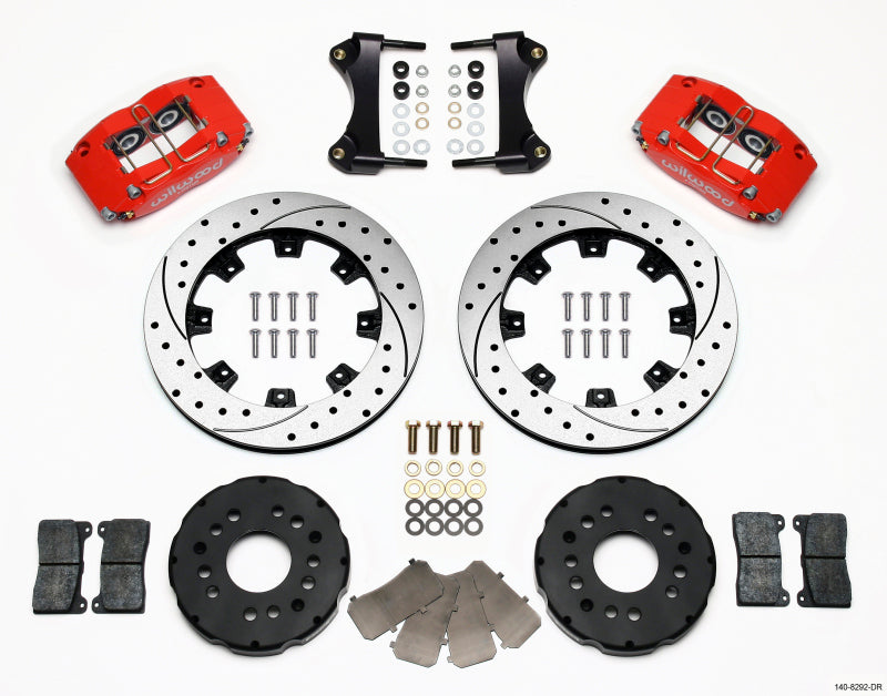 Wilwood Dynapro Radial Front Kit 12.19in Drilled Red 95-99 Mitsubishi - 140-8292-DR