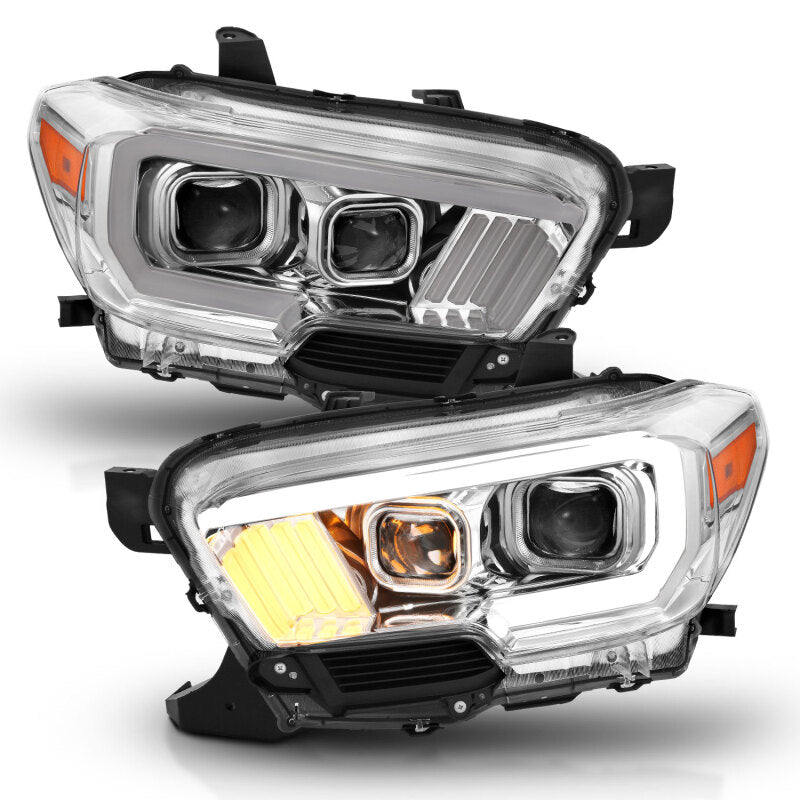 ANZO 2016-2017 Toyota Tacoma Projector Headlights w/ Plank Style Design - 111380