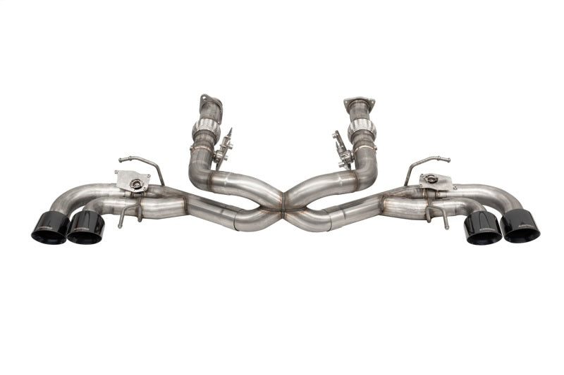 Corsa 2020-2025 Corvette C8 3in Valved Cat-Back 4.5in Blk Quad - 21106BLK