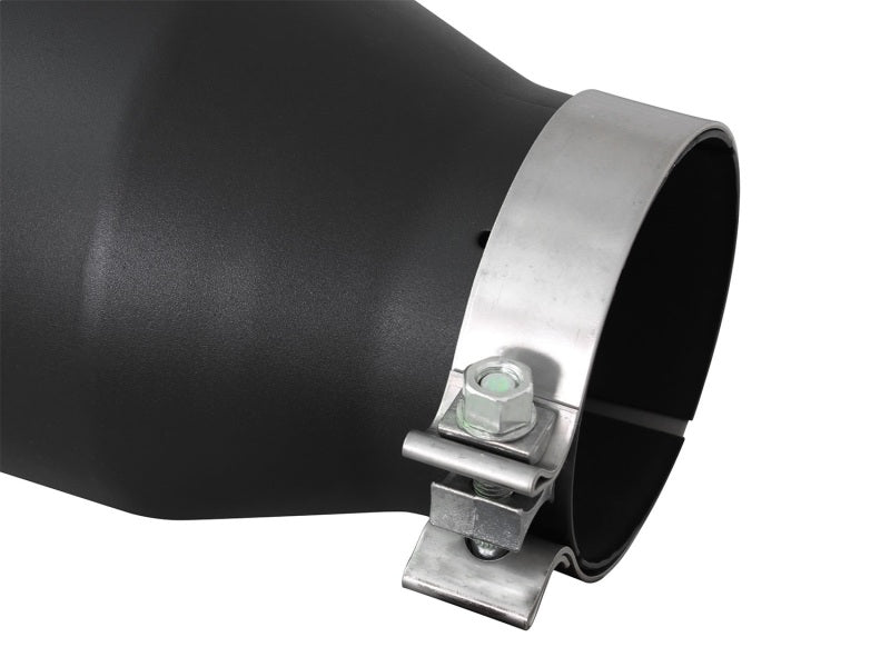 aFe Diesel Exhaust Tip Bolt On Black 4in Inlex x - 49T40606-B15