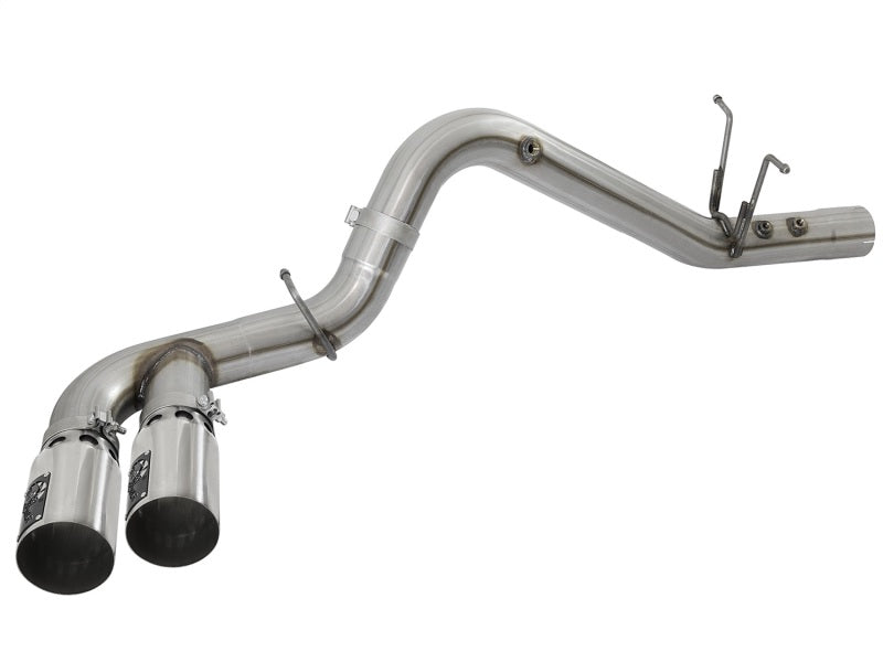 aFe Victory Series 4in 409-SS DPF-Back Exhaust w/ Dual Polished - 49-44089-P