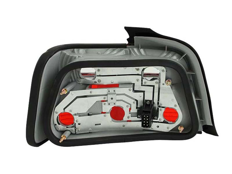 ANZO 1992-1998 BMW 3 Series E36 Sedan Taillights Red/Clear - 221216