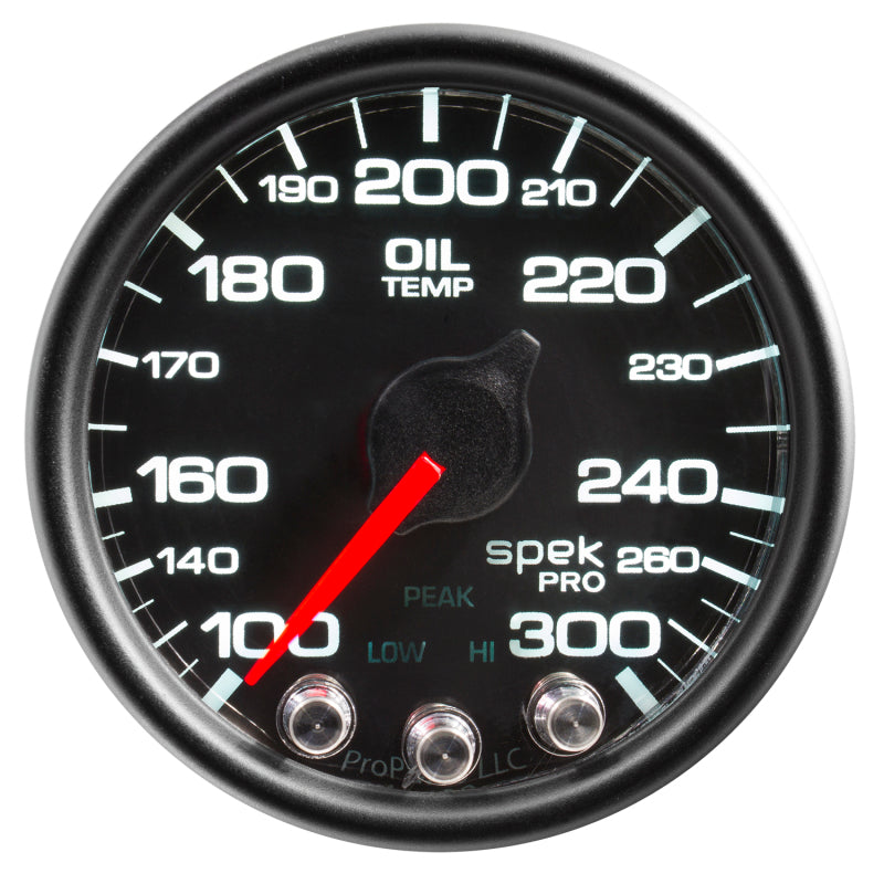 Autometer Spek-Pro Gauge Oil Temp 2 1/16in 300f Stepper Motor - P32232