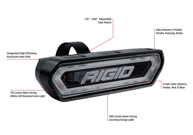 Rigid Industries Chase Tail Light Kit w/ Mounting Bracket - - 90122