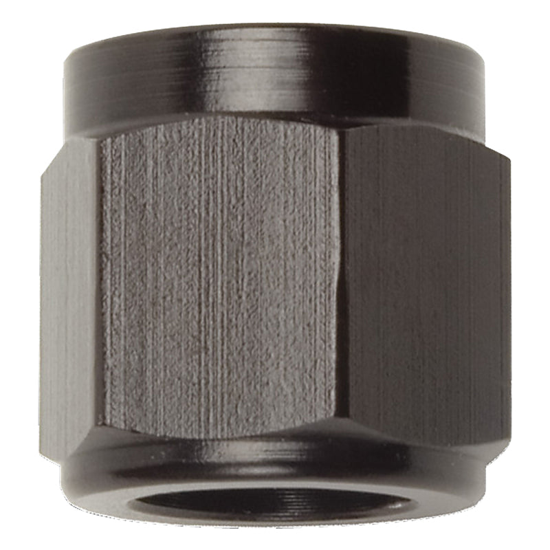 Russell Performance -4 AN Tube Nuts 1/4in dia. (Black) (6 - 660563