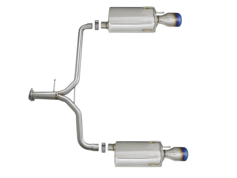 aFe Takeda 2.25-1.75in 304 SS Axle-Back Exh w/Blue Flame Tips - 49-36604-L