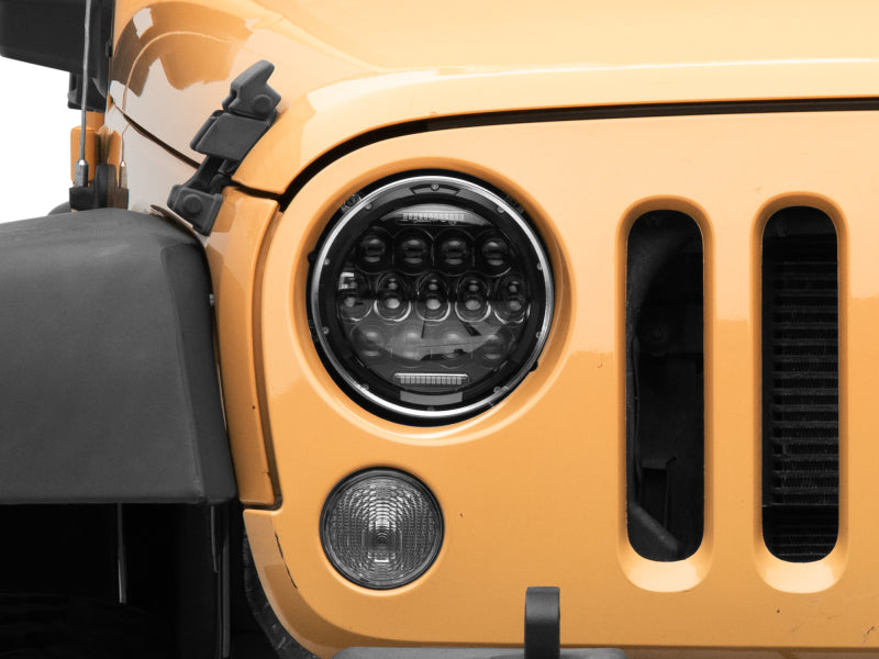 Raxiom 97-18 Jeep Wrangler TJ/JK Axial Series 13-LED Headlights- Black - J150093