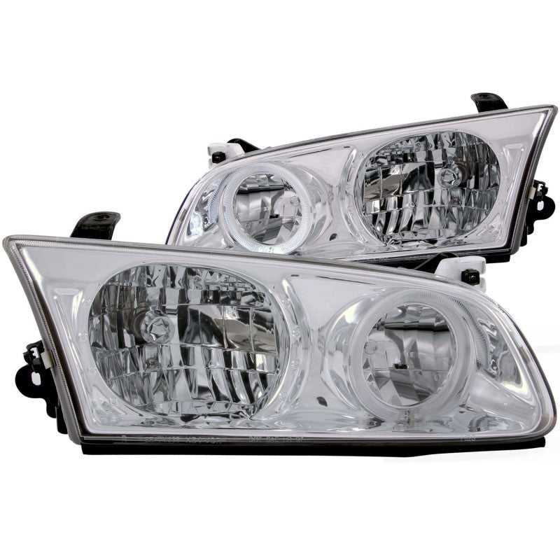 ANZO 2000-2001 Toyota Camry Crystal Headlights w/ Halo Chrome - 121124