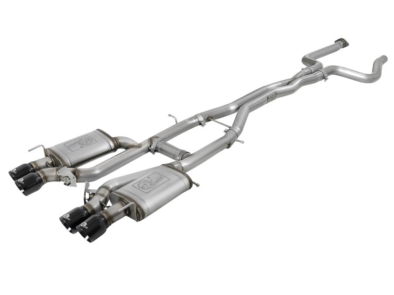 aFe MACHForce XP 3in 304SS Cat Back Exhaust s/ Black - 49-34078-B