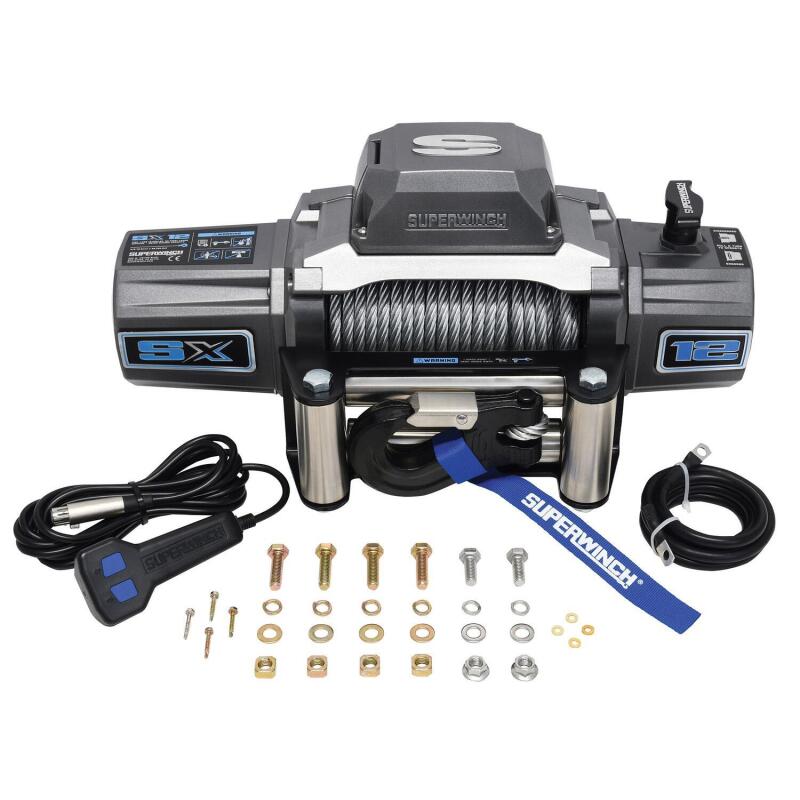 Superwinch 12000 LBS 12V DC 3/8in x 85ft Wire Rope - 1712200