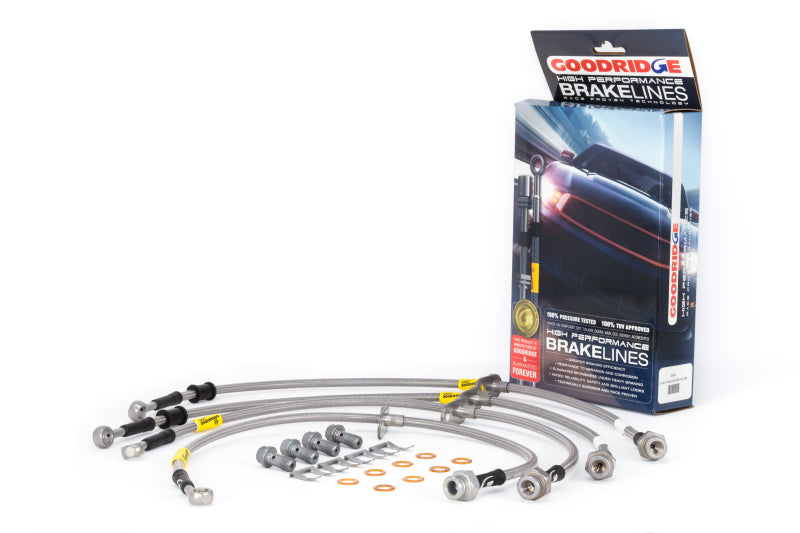 Goodridge 17-21 Honda Civic Hatchback Stainless Steel Brake Line Kit - 20041