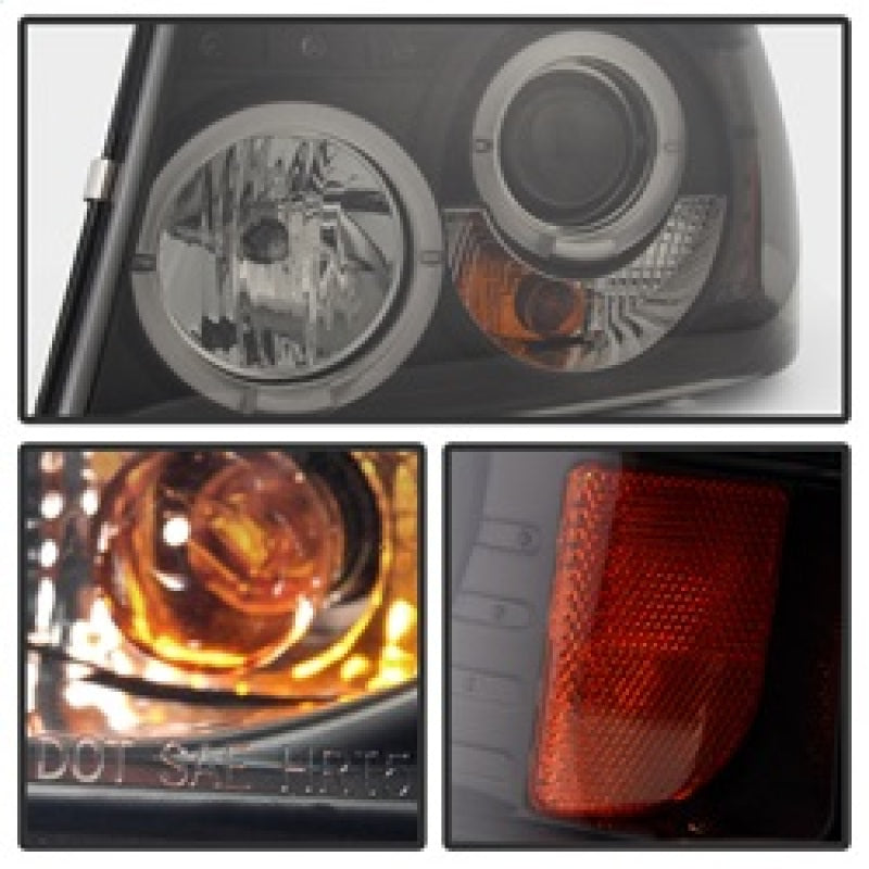 Spyder Ford Ranger 01-11 1PC Projector Headlights LED Halo LED - 5078476