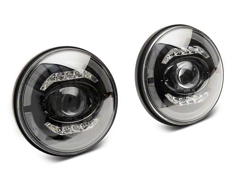 Raxiom 07-18 Jeep Wrangler JK Axial Series LED Headlights- Black - J132813