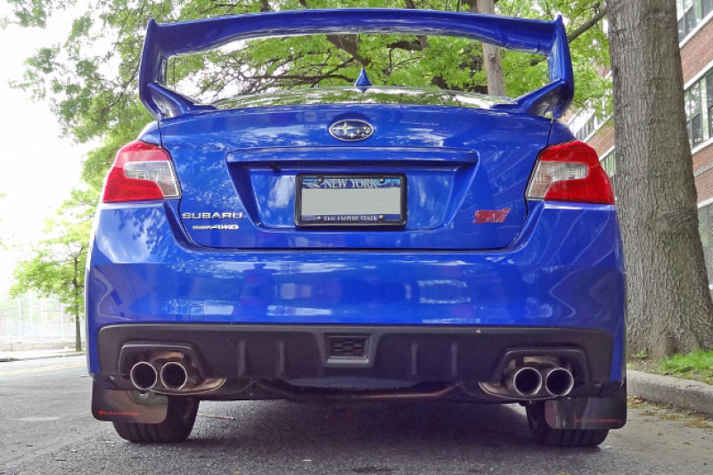 Rally Armor 15-21 Subaru WRX/STI Black UR Mud Flap w/Red - MF32-UR-BLK/RD