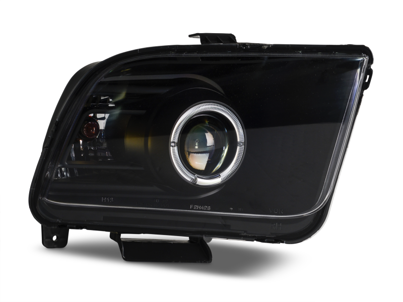 Raxiom 05-09 Ford Mustang Halogen 2010 Style LED Halo Headlights-Blk - 101682