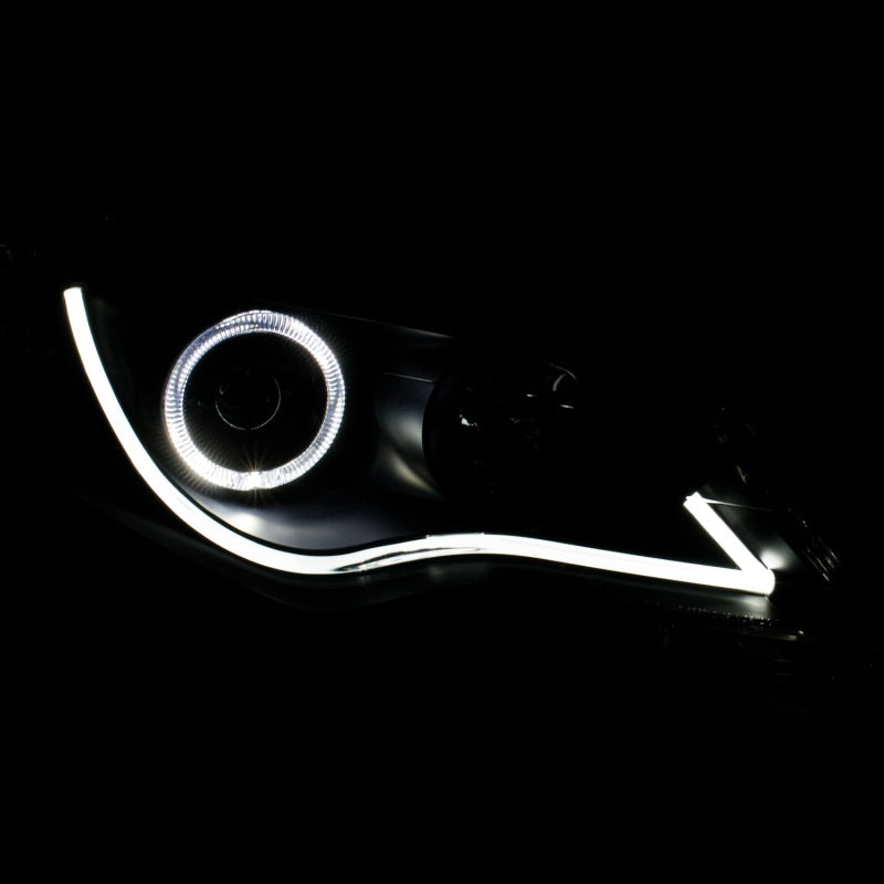 ANZO 2012-2013 Toyota Camry Projector Headlights w/ Halo Black - 121512