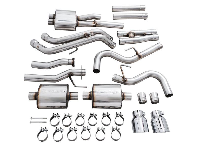 AWE 16-22 Toyota Tacoma 0FG Catback Exhaust w/ BashGuard - - 3015-32826