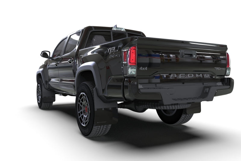 Rally Armor 16-23 Toyota Tacoma Gen 3 Black Mud Flap - MF94-BLK-GRY