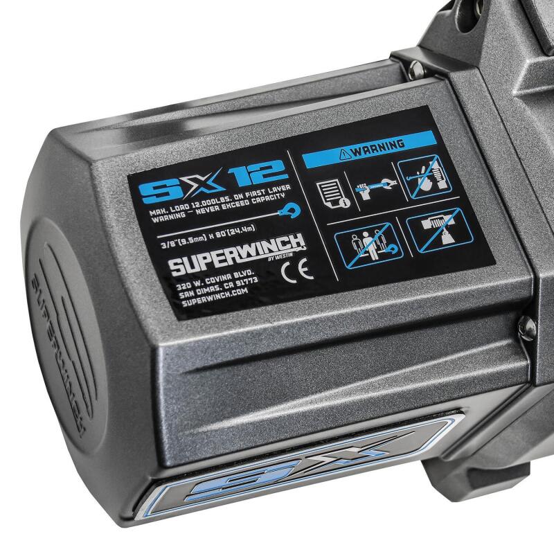 Superwinch 12000 LBS 12V DC 3/8in x 80ft Synthetic Rope - 1712201
