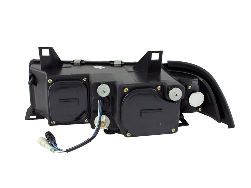 ANZO 1992-1998 BMW 3 Series E36 Projector Headlights w/ Halo - 121325