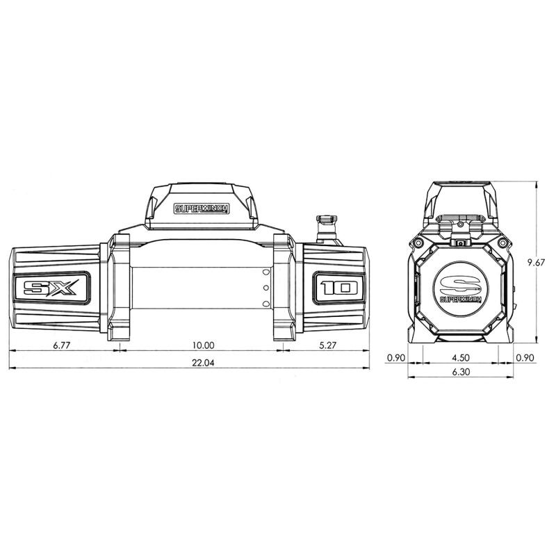 Superwinch 10000 LBS 12V DC 3/8in x 85ft Wire Rope - 1710200