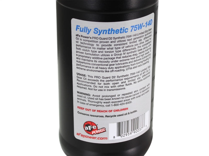aFe Pro Guard D2 Synthetic Gear Oil, 75W140 1 Quart - 90-20101
