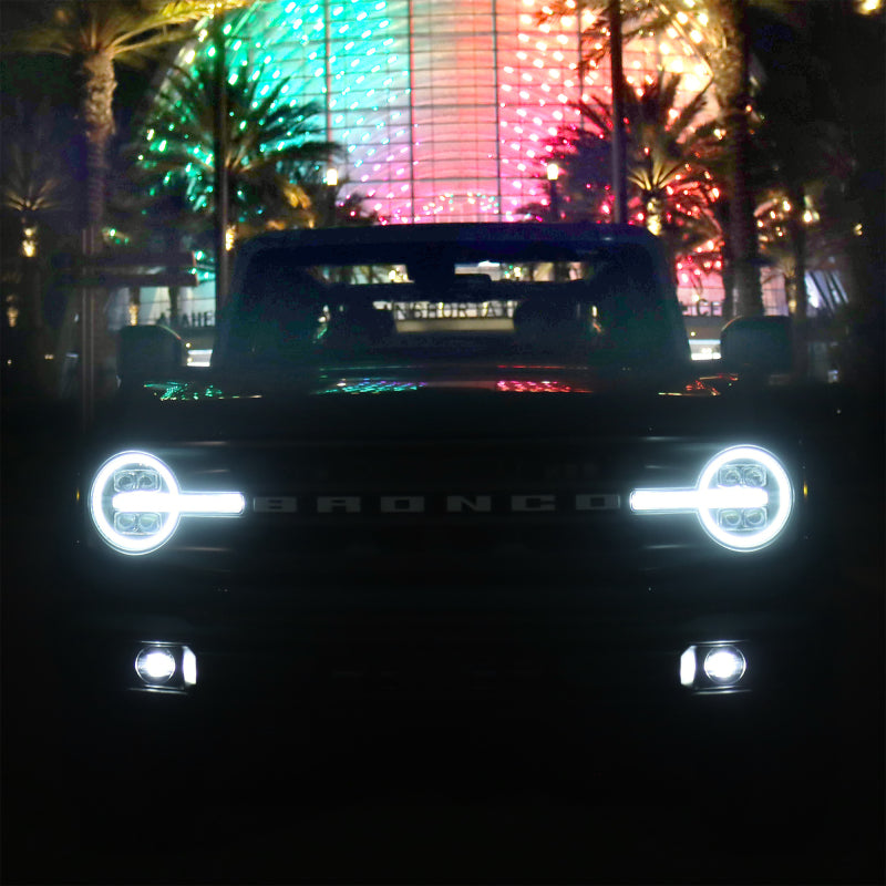 AlphaRex 21-23 Ford Bronco NOVA LED Projector Headlights Black - 880260