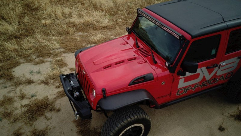 DV8 Offroad 07-18 Jeep Wrangler JK Metal Heat Dispersion Hood - HDMB07-02