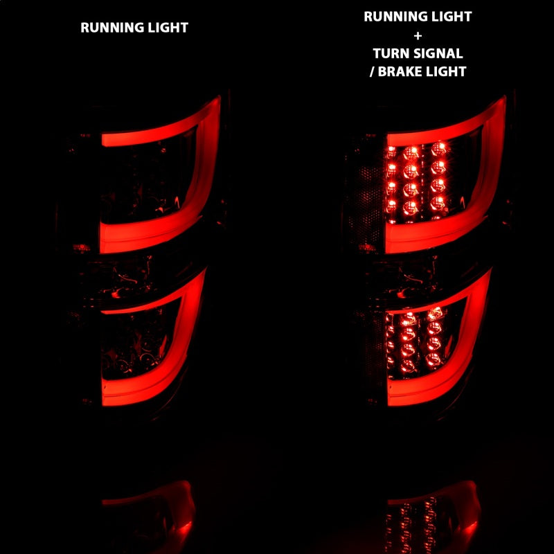 ANZO 2009-2013 Ford F-150 LED Taillights Smoke - 311258