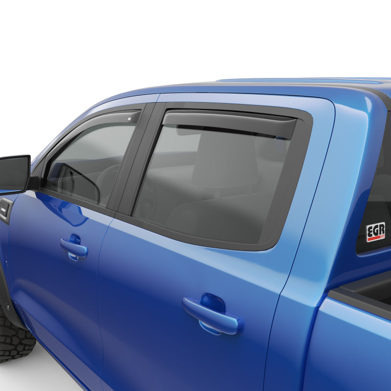 EGR 19+ Ford Ranger Crew Cab In-Channel Window Visors - - 573551