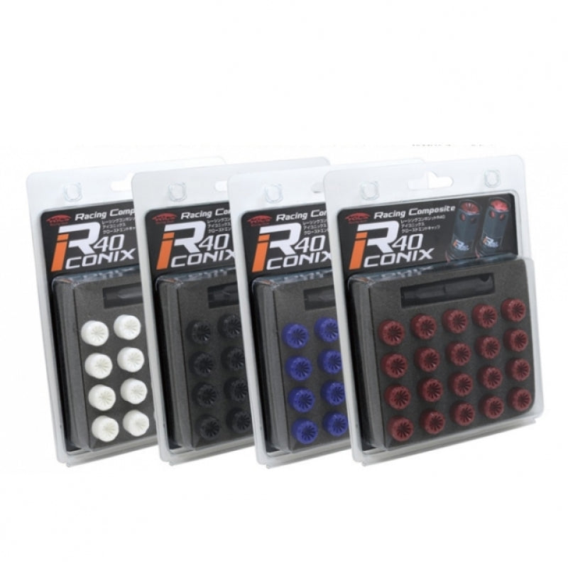 Project Kics 12X1.50 R40 Iconix Plastic Caps Black - 20 - WCIF1K