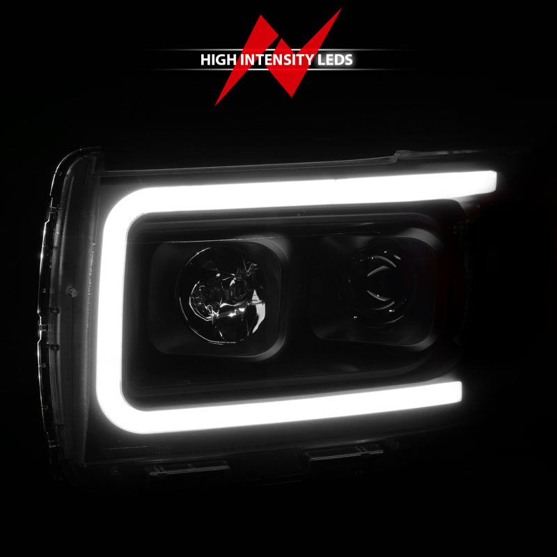 ANZO 2015+ GMC Canyon Projector Headlights w/ Plank Style Design - 111381