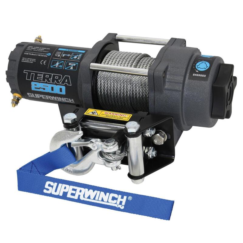 Superwinch 2500 LBS 12V DC 3/16in x 40ft Steel Rope - 1125260