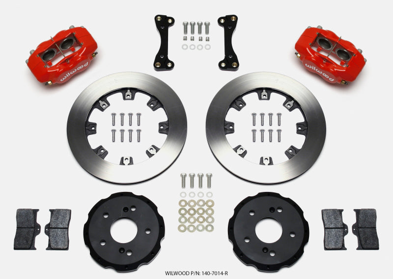 Wilwood Forged Dynalite Front Hat Kit 12.19in Red 02-06 Acura - 140-7014-R