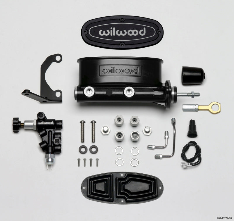 Wilwood HV Tandem M/C Kit w L/H Bracket & Prop - 261-13272-BK