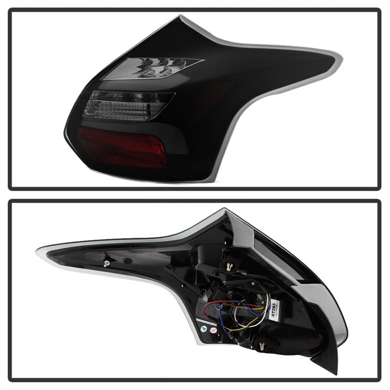 Spyder 12-14 Ford Focus 5DR LED Tail Lights - Black - 5085146