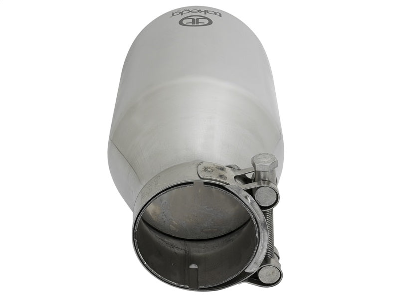 aFe Takeda 304 Stainless Steel Clamp-On Exhaust Tip 2.5in. Inlet - 49T25454-P09