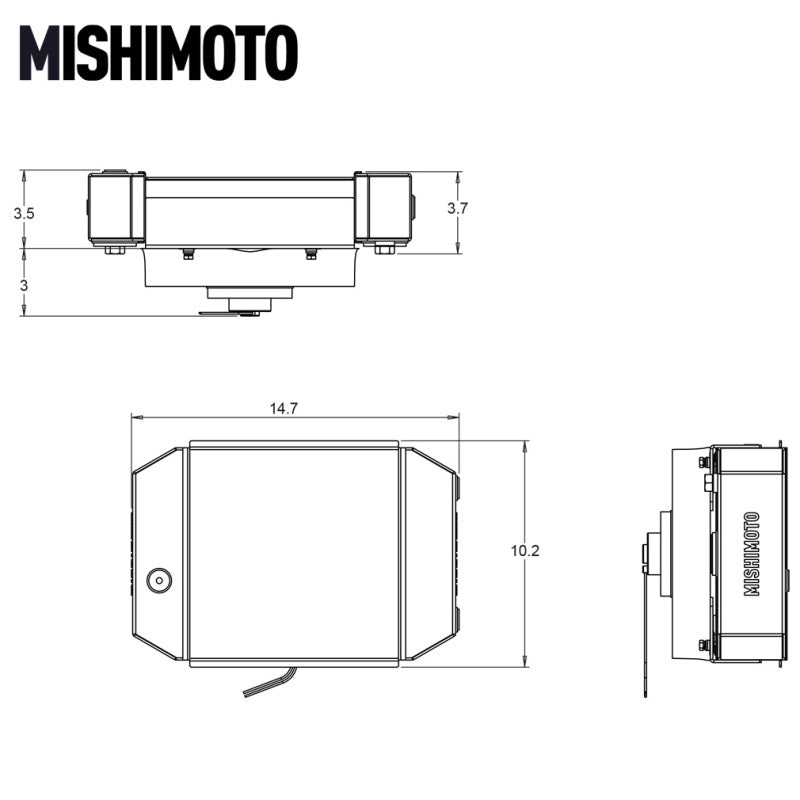 Mishimoto Universal Drag Race Performance Aluminum Radiator - Black - MMRAD-UNI-DRGBK