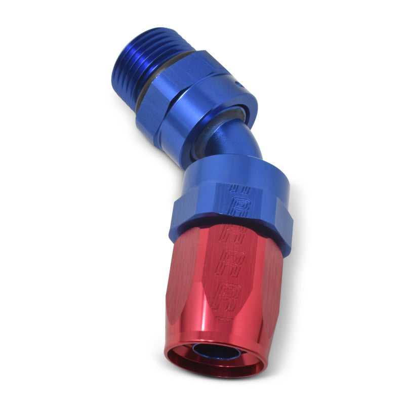Russell Performance -10 AN Red/Blue 45 Degree Swivel Dry Sump - 612240