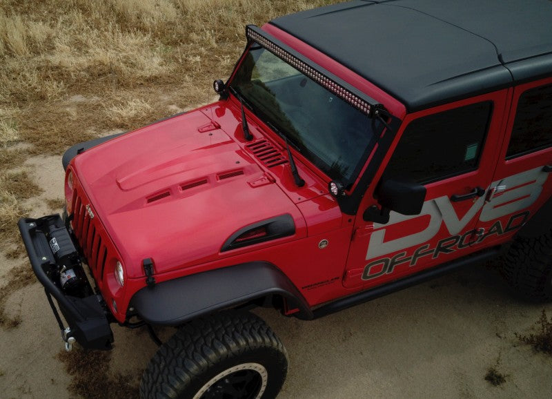 DV8 Offroad 07-18 Jeep Wrangler JK Metal Heat Dispersion Hood - HDMB07-02