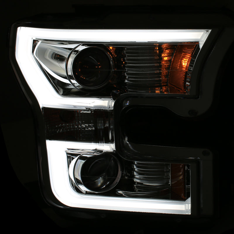 ANZO 2015-2016 Ford F-150 Projector Headlights w/ Plank Style Design - 111348